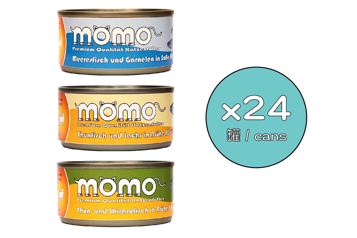 Momo Moisturizing Seafood Combo 80g x 24 cans