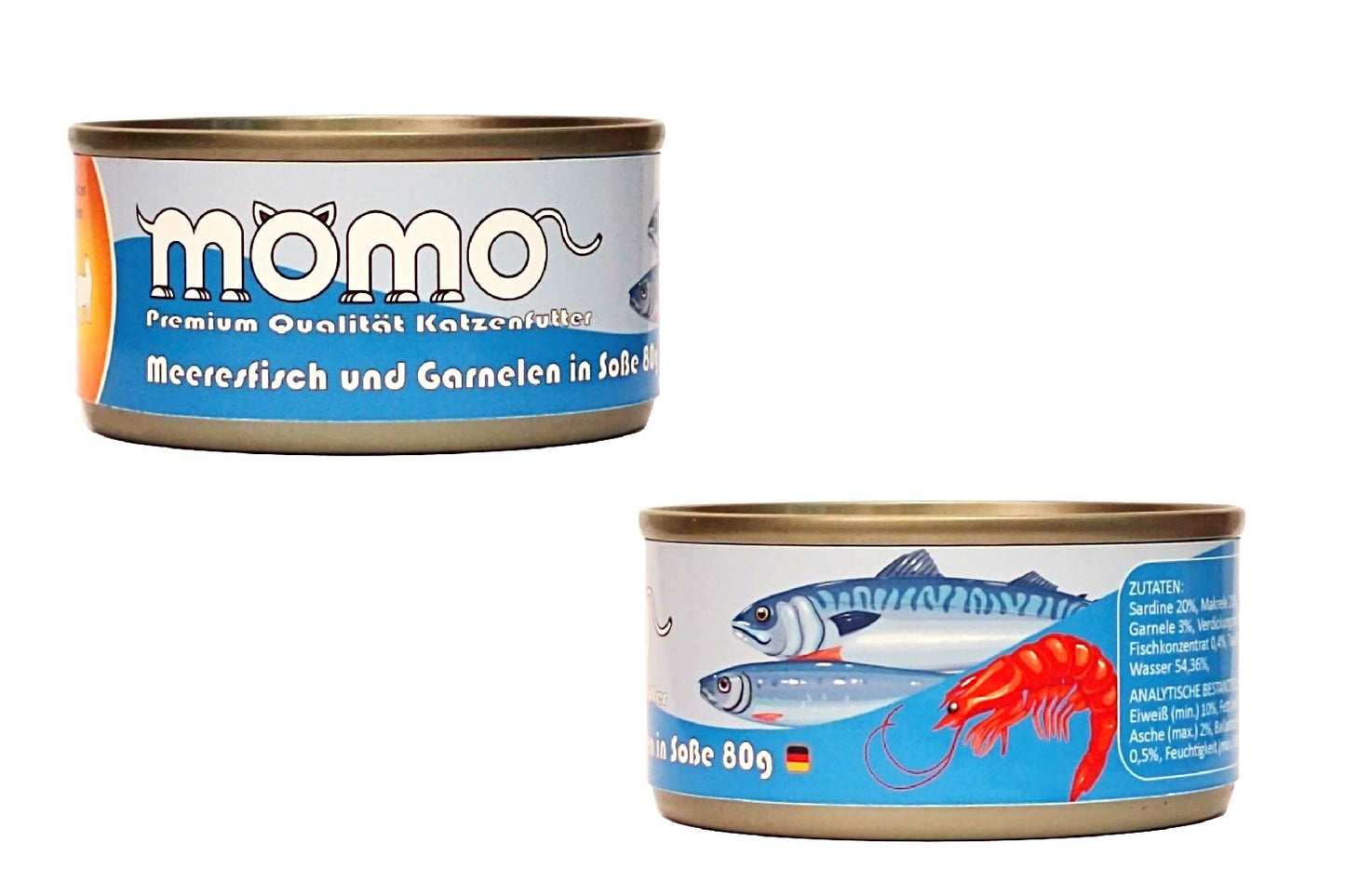 Momo Assorted Seafood Flavor Combo 80g x 24 cans