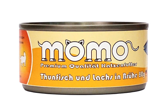Momo Tuna and Salmon in Soup 80g