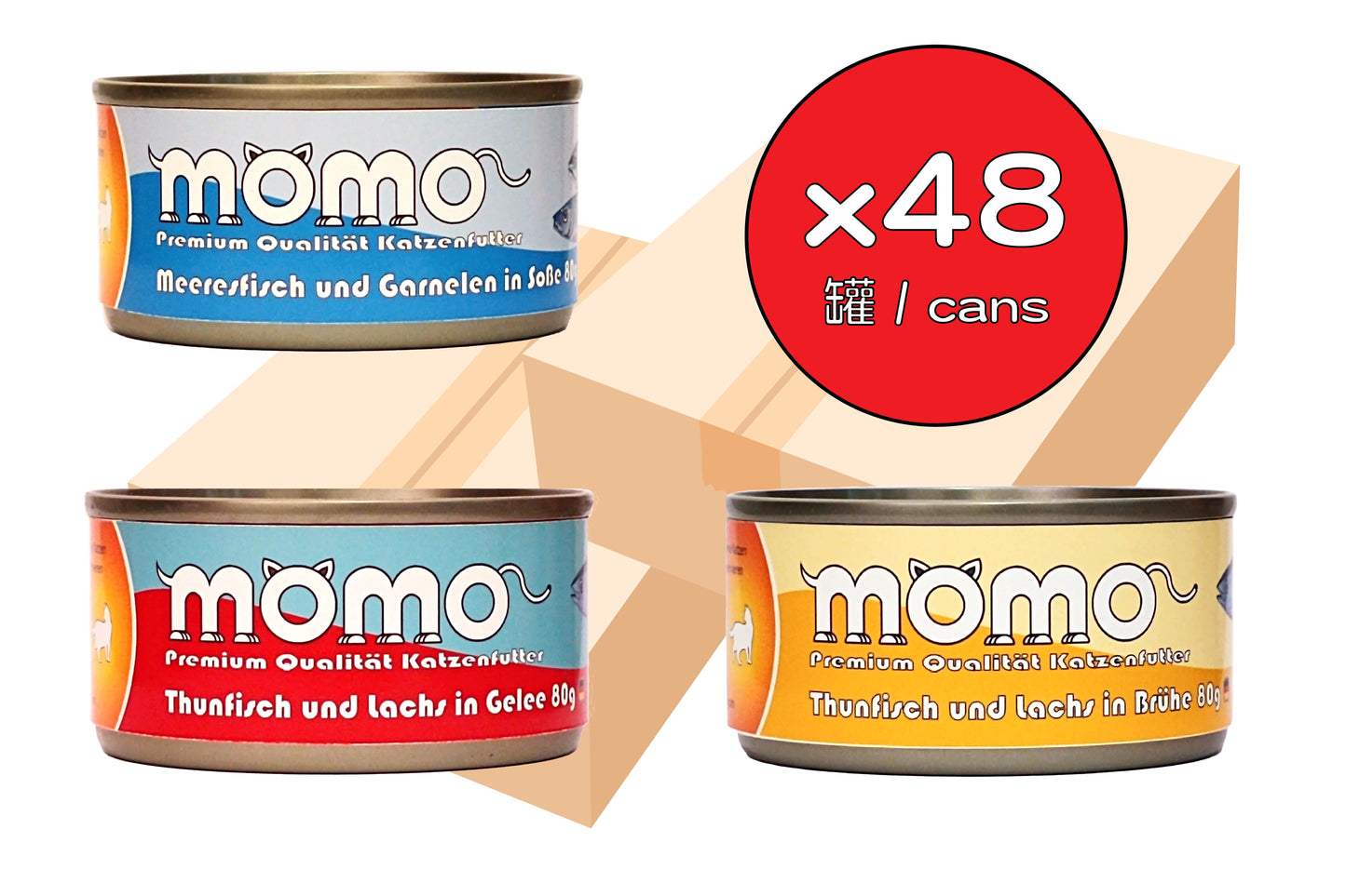 Momo x Lin Fa Tei Xmas Combo 80g x 48 cans